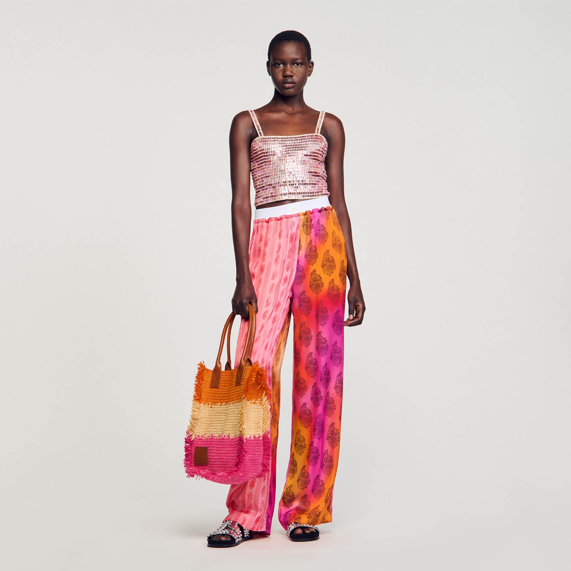 WIDE-LEG PATTERNED TROUSERS - 2