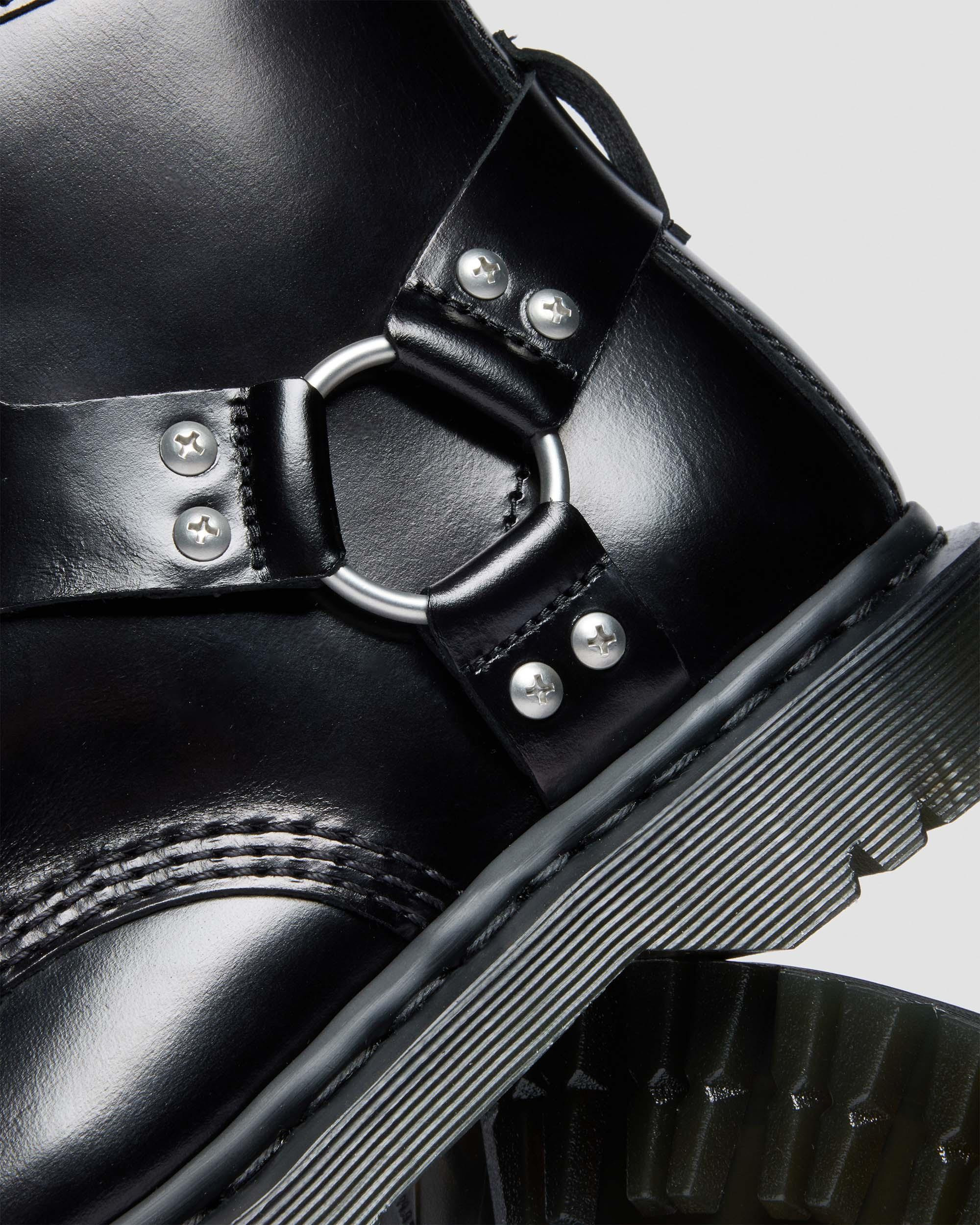 1460 HARNESS LEATHER LACE UP BOOTS - 7