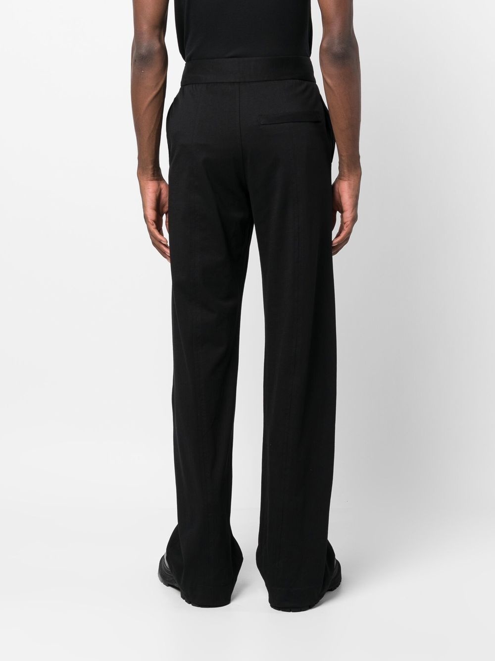 buckle-waist straight trousers - 4