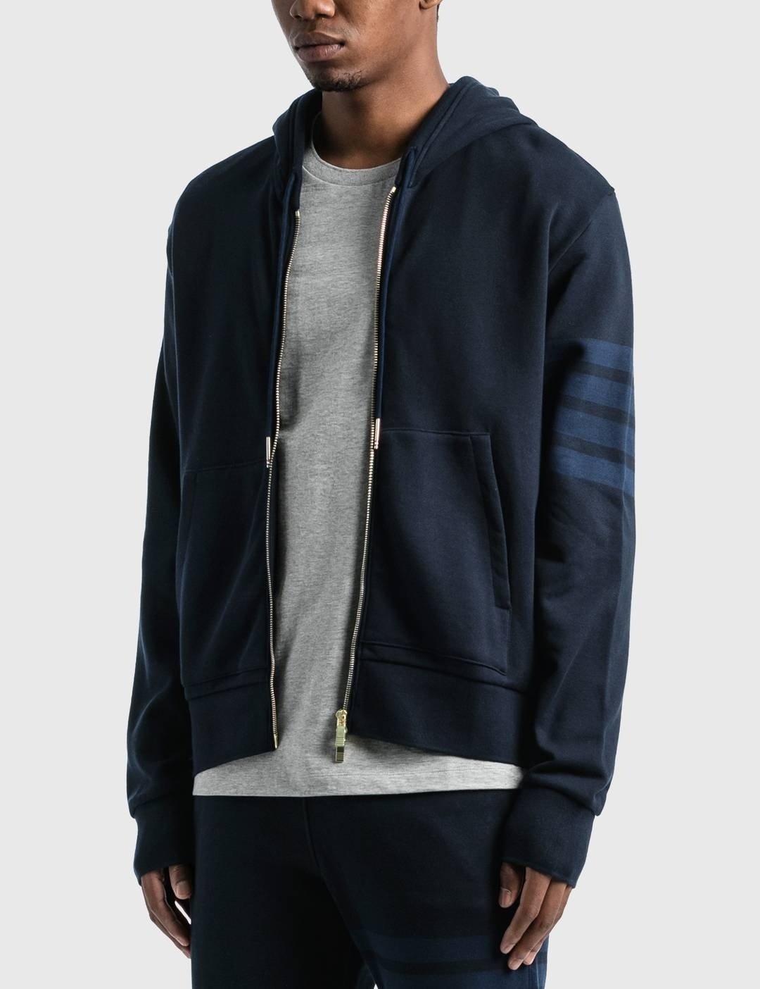 Relaxed Fit Zip Up Hoodie - 2