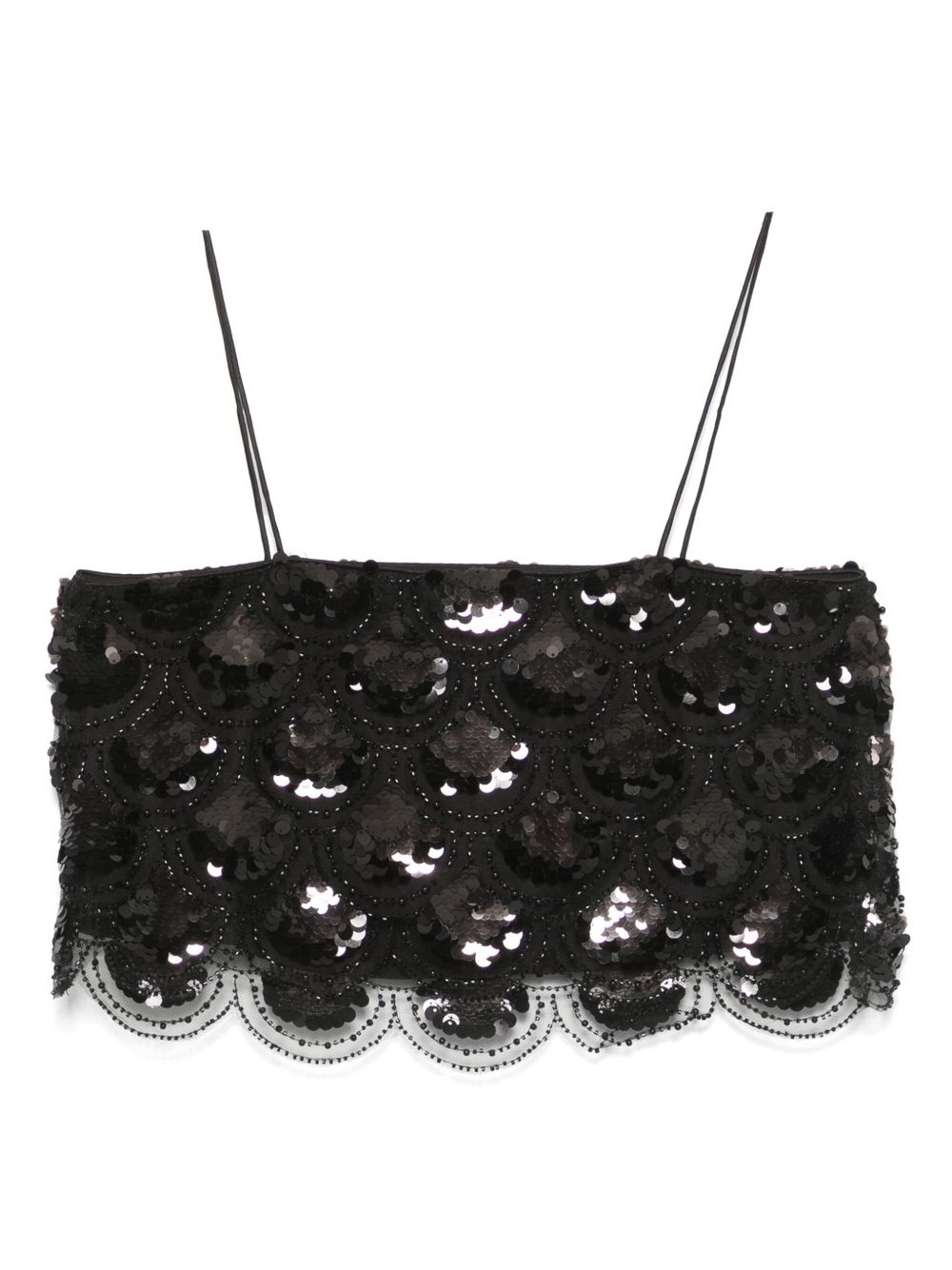 sequinned crop top - 2