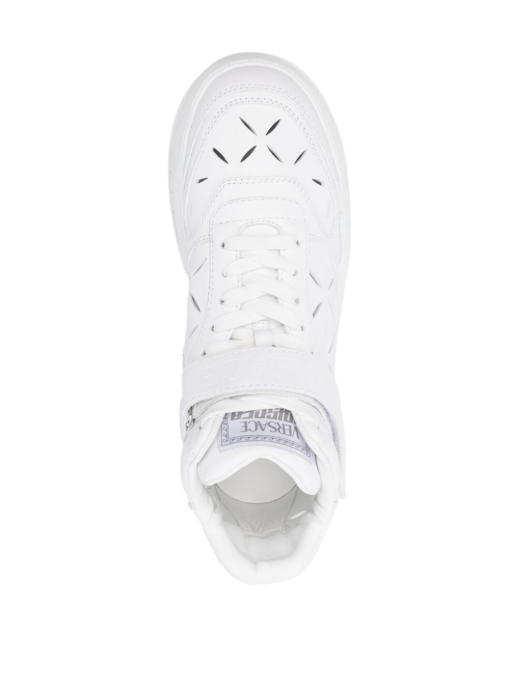 high-top leather trainers - 4