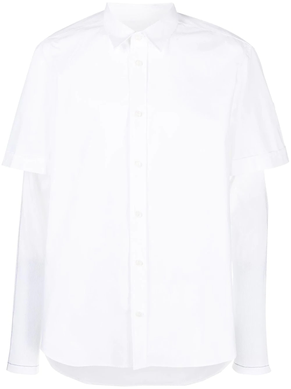 layered-sleeve Marley cotton shirt - 1