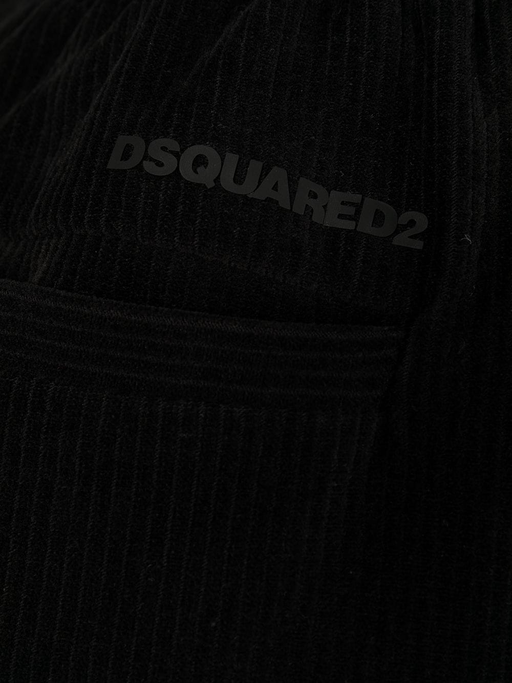 side-stripe corduroy track pants - 8