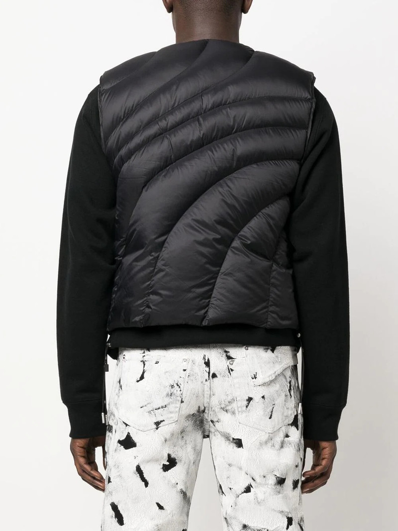 logo-print padded gilet 4