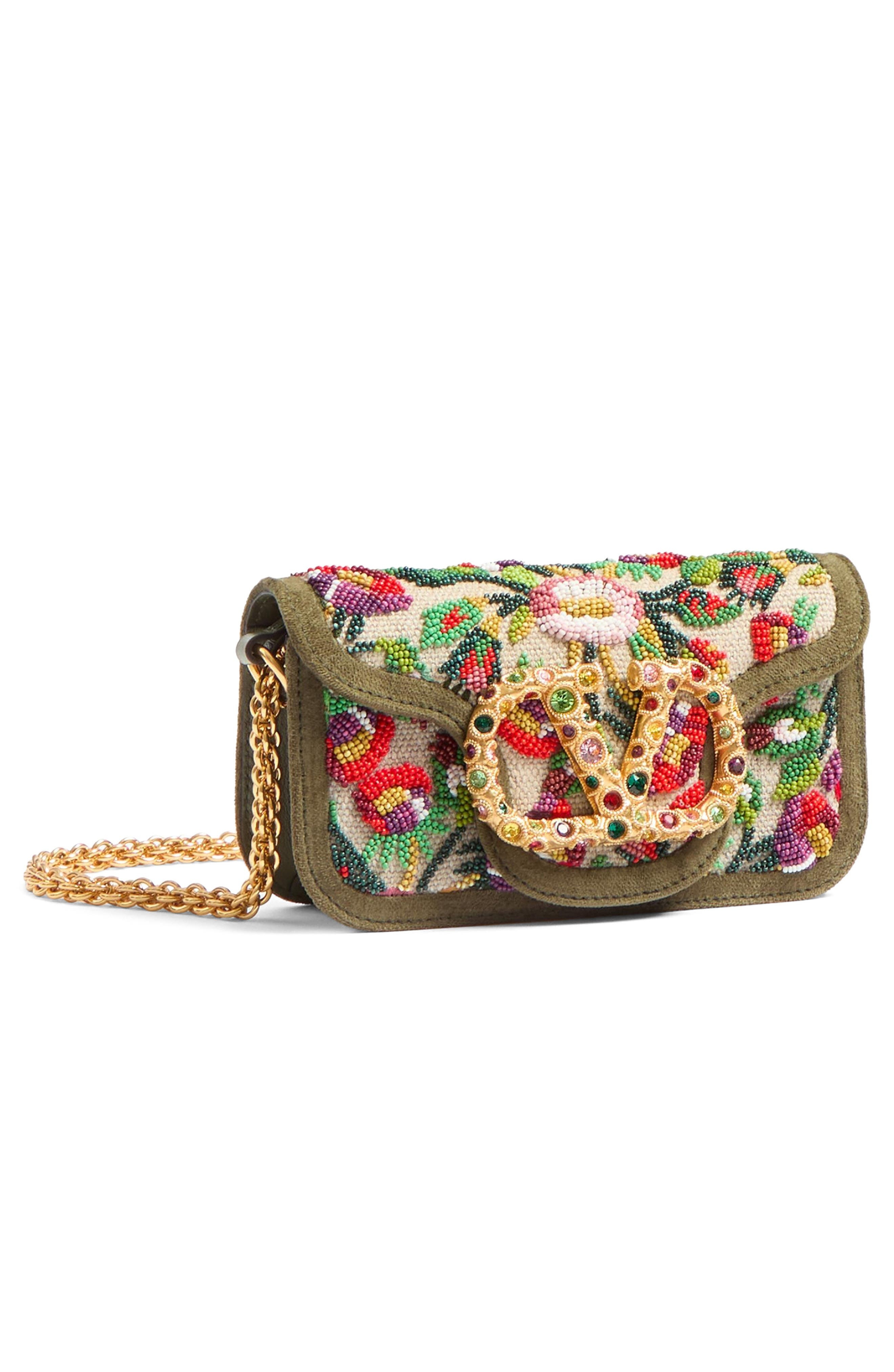 Valentino Garavani Small Locò VLOGO Crystal Embellished Shoulder Bag in Multi at Nordstrom - 7