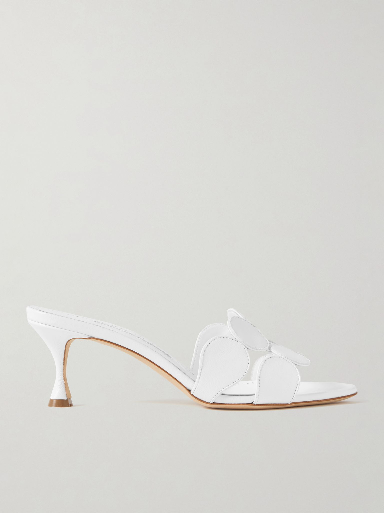 Haribalmu 50 leather mules White - 1