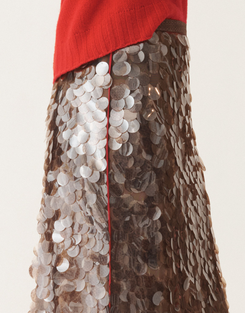 Skirt in printed sequin tulle 5