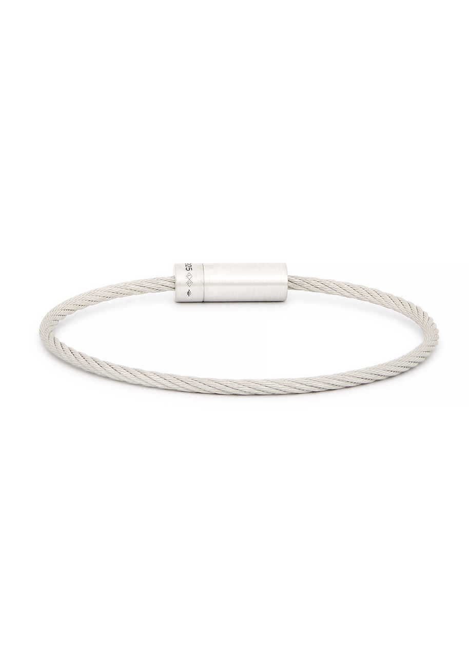 9g brushed sterling silver cable bracelet - 2