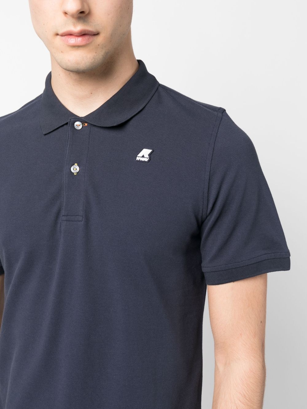 logo-patch polo shirt - 5