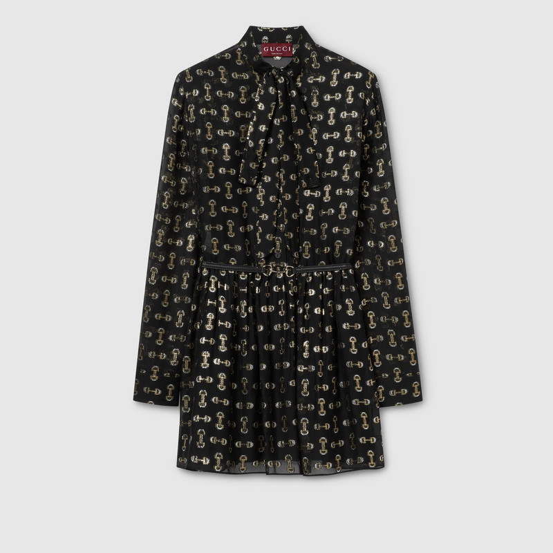Horsebit silk coupé dress 1