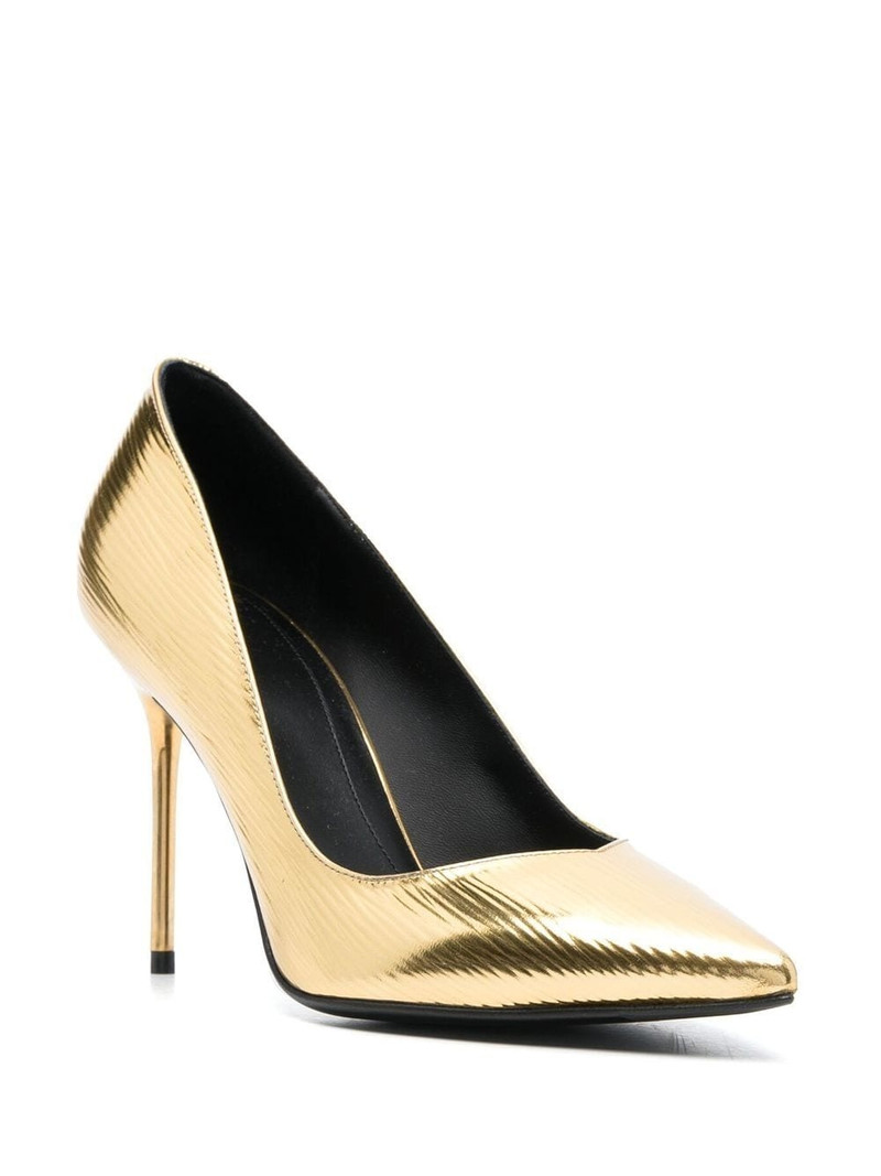 Balmain 100mm metallic pointed-toe pumps outlook