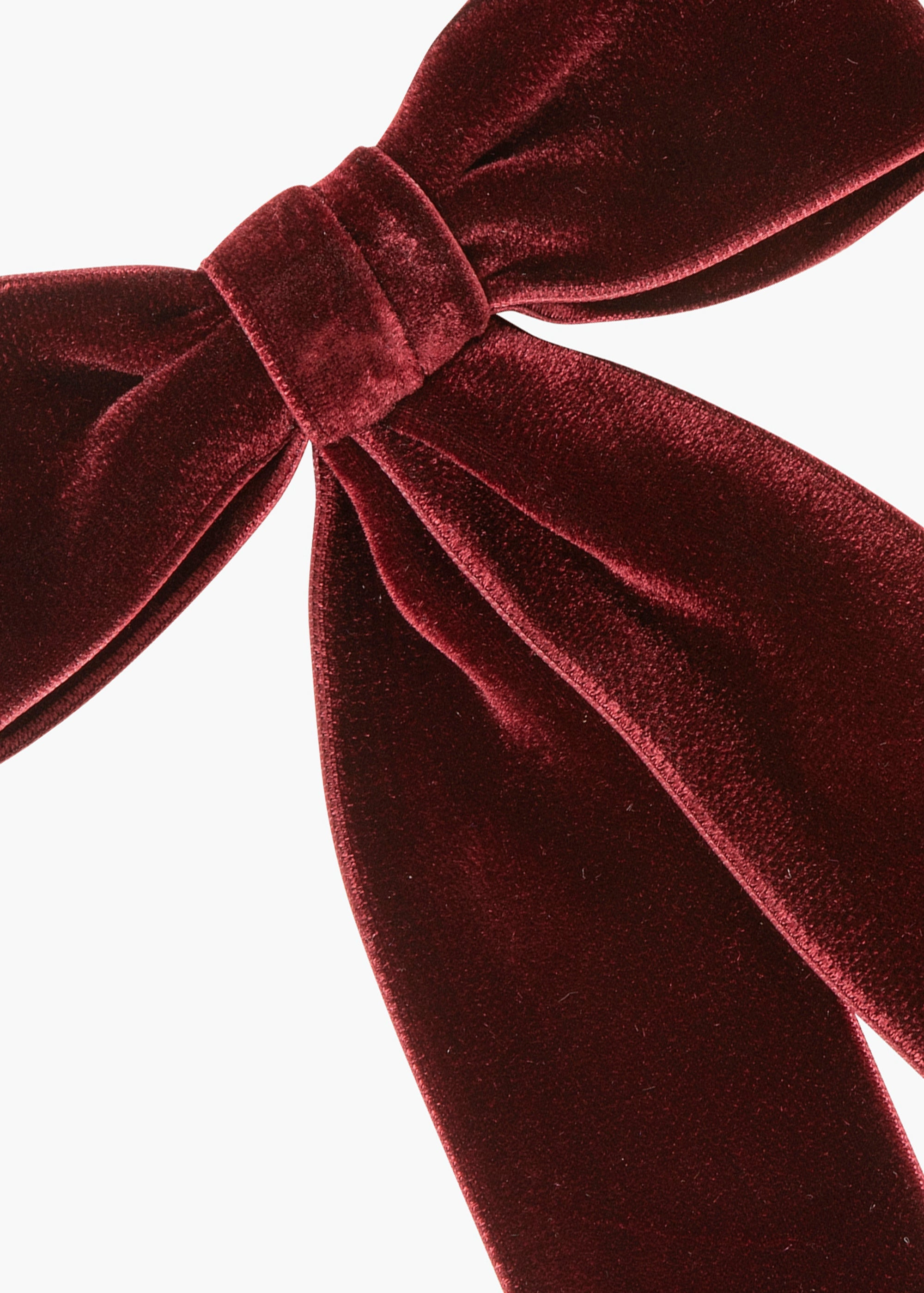 Wide Velvet Bow Barrette - 4