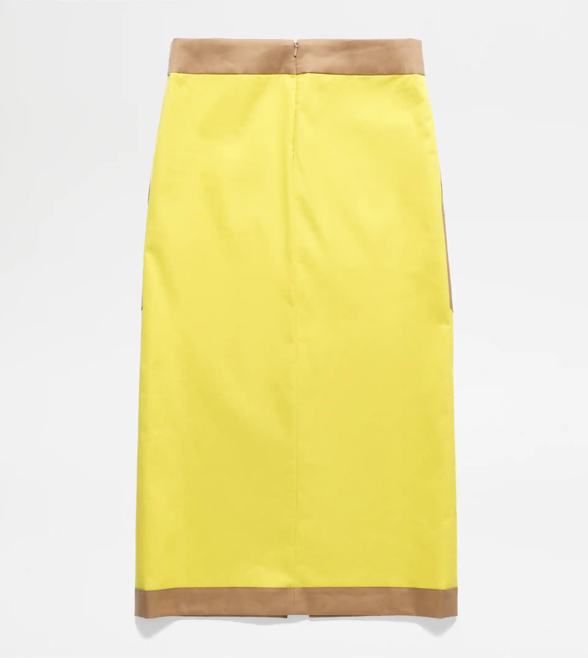 TWO-TONE MIDI-SKIRT - BROWN, YELLOW - 7