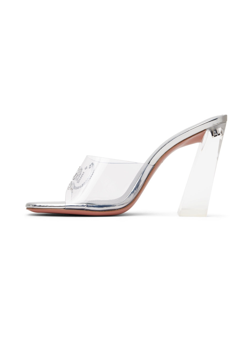 Transparent 'Bella' Glass Heeled Sandals - 3