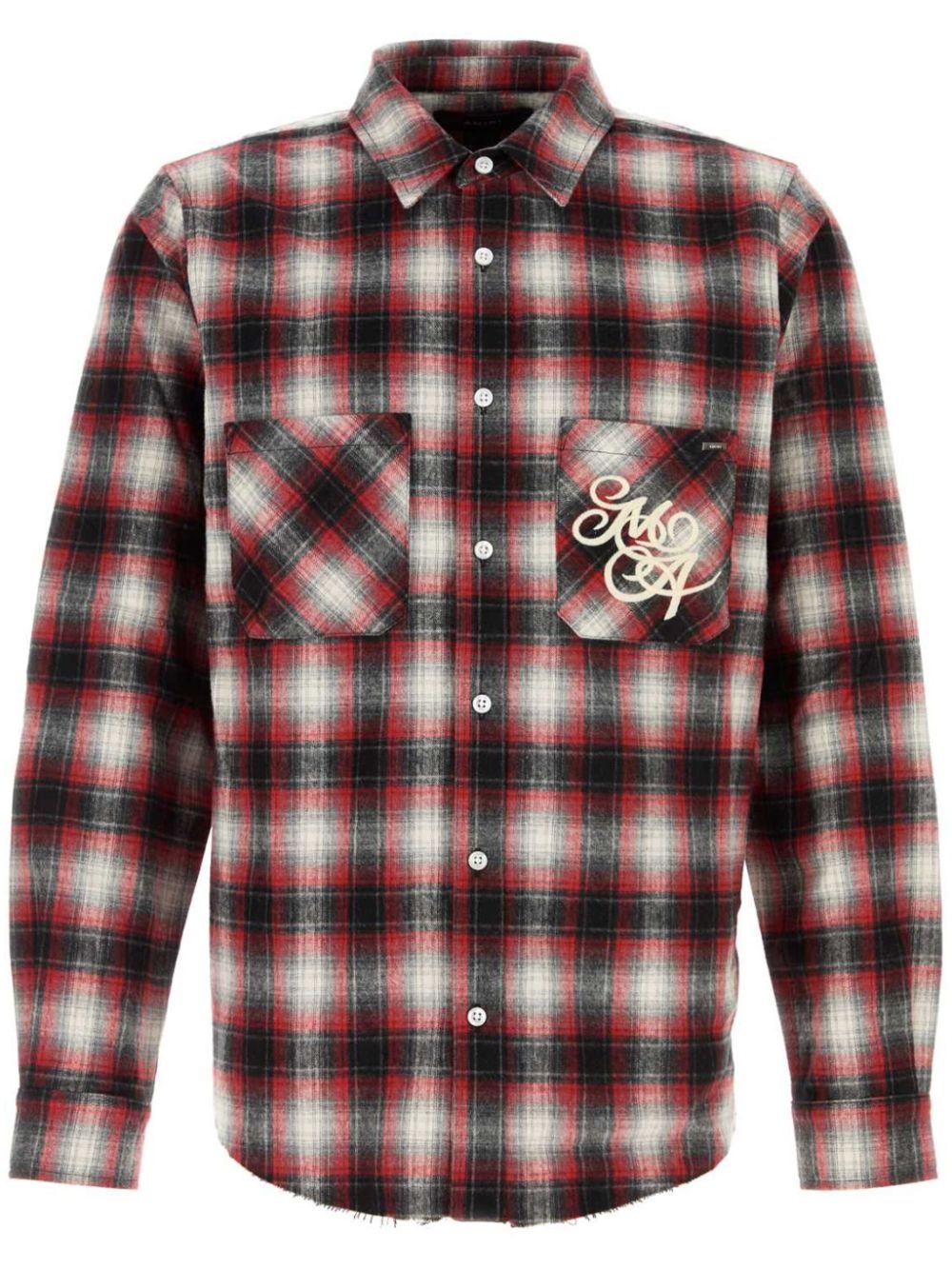 logo-embroidered shirt - 1