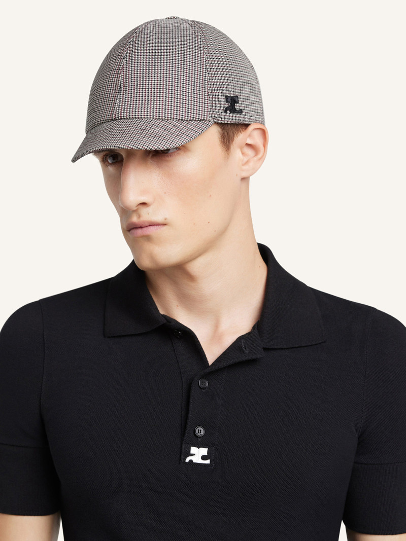 HOUNDSTOOTH SHORT CAP 3