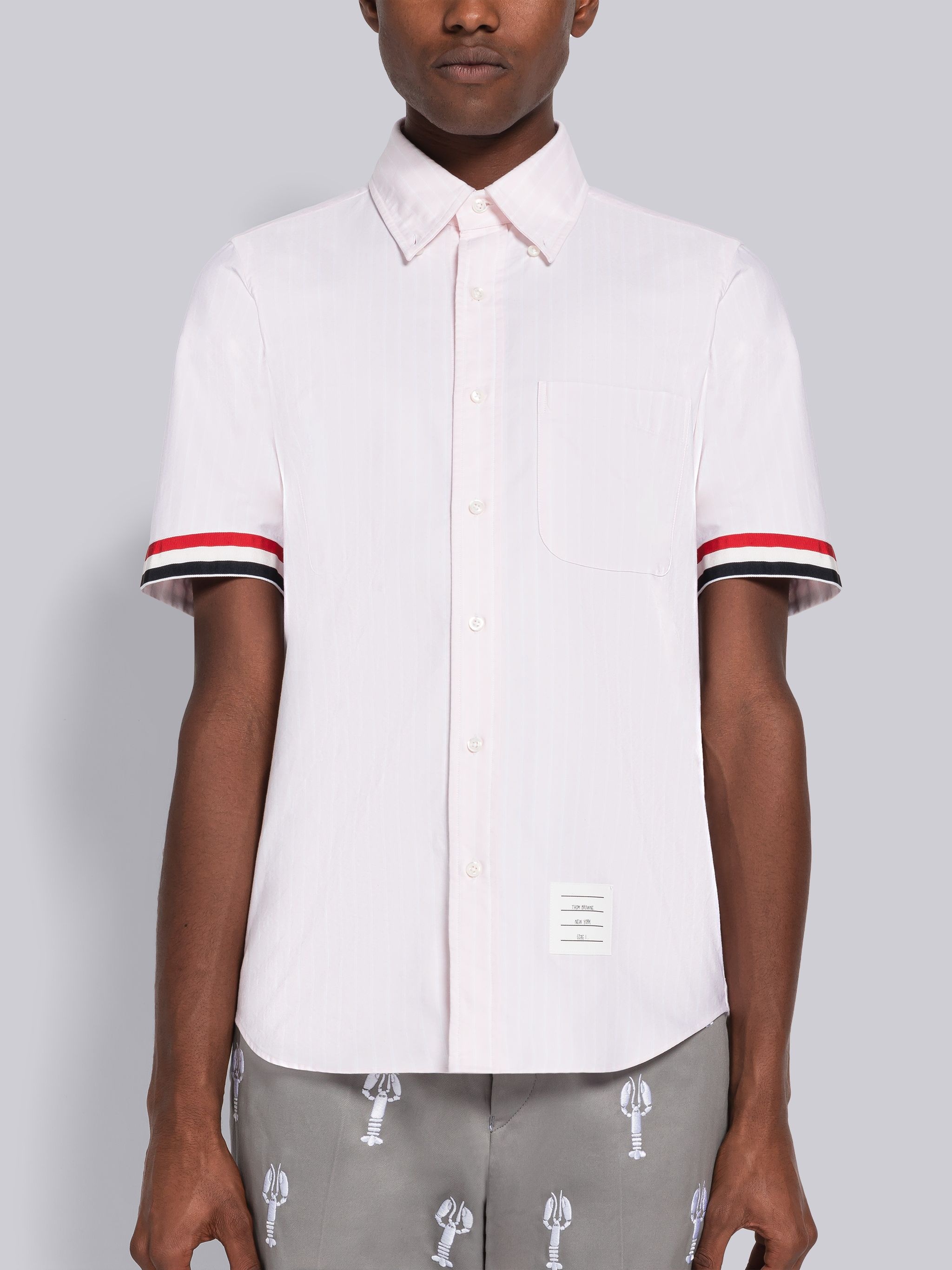 Shadow Pinstripe Oxford Short Sleeve Shirt - 3
