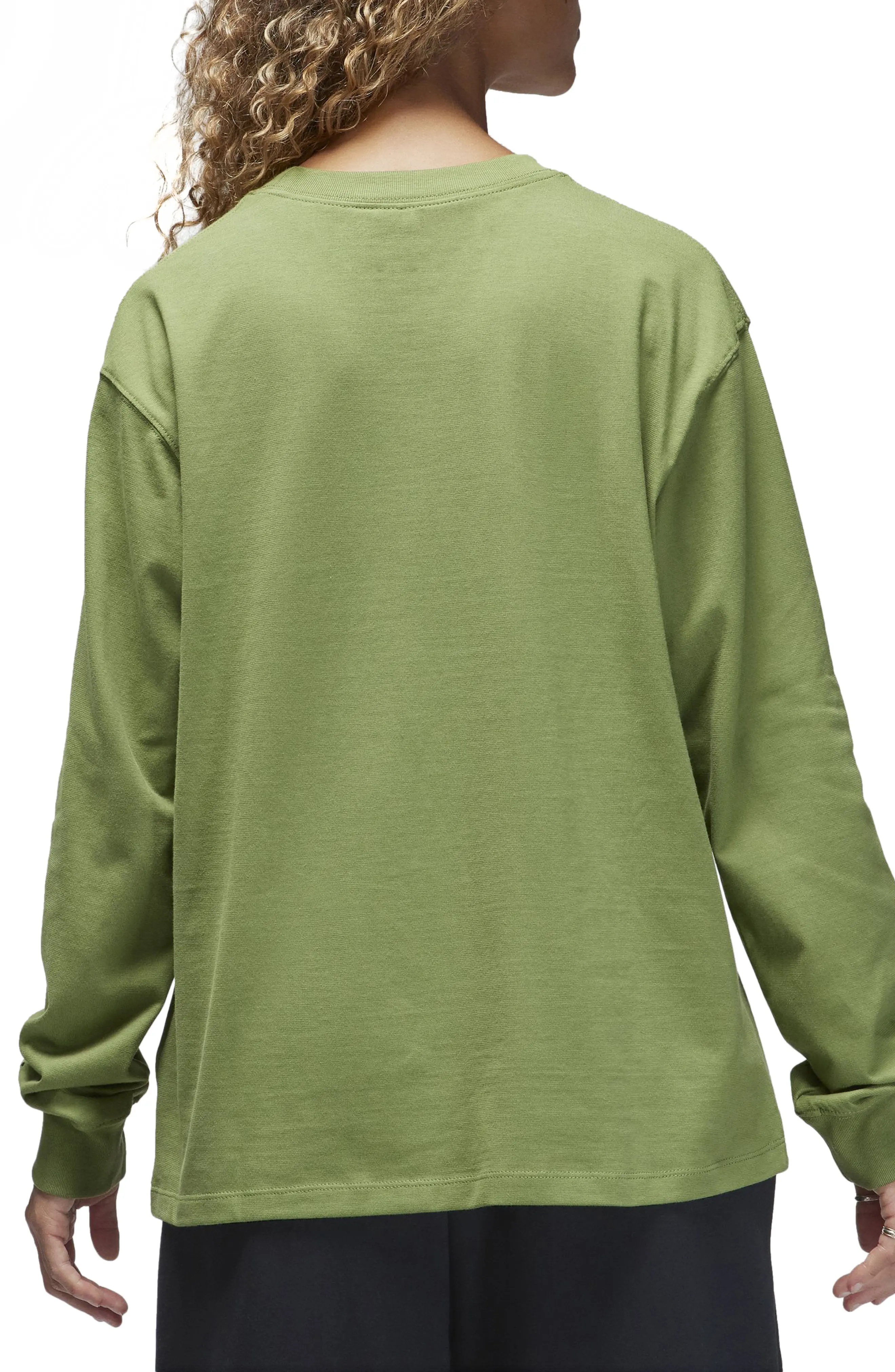 Flight Long Sleeve Graphic T-Shirt in Sky Light Olive/Black - 2