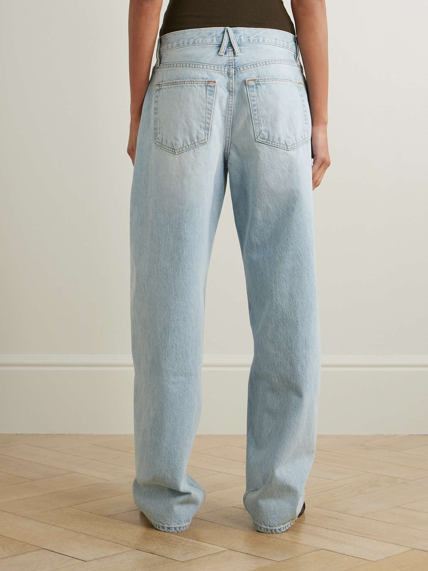 Ella mid-rise barrel-leg jeans Light denim - 4