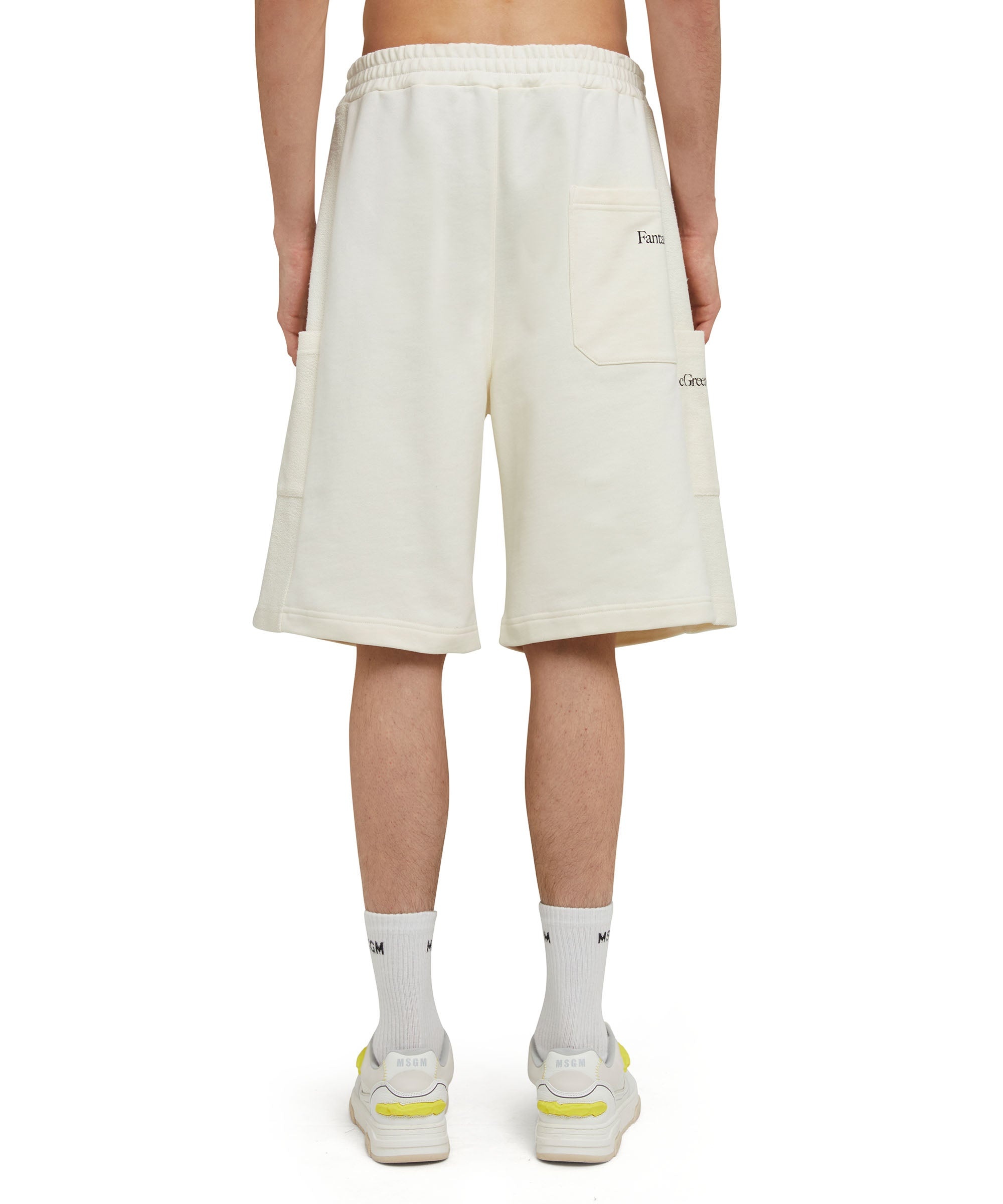 Organic cotton crewneck Bermuda shorts from the MSGM Fantastic Green Capsule - 3
