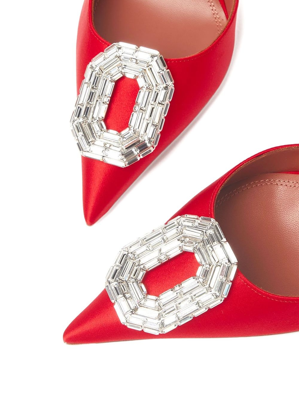 105mm Camelia satin slingback pumps - 2