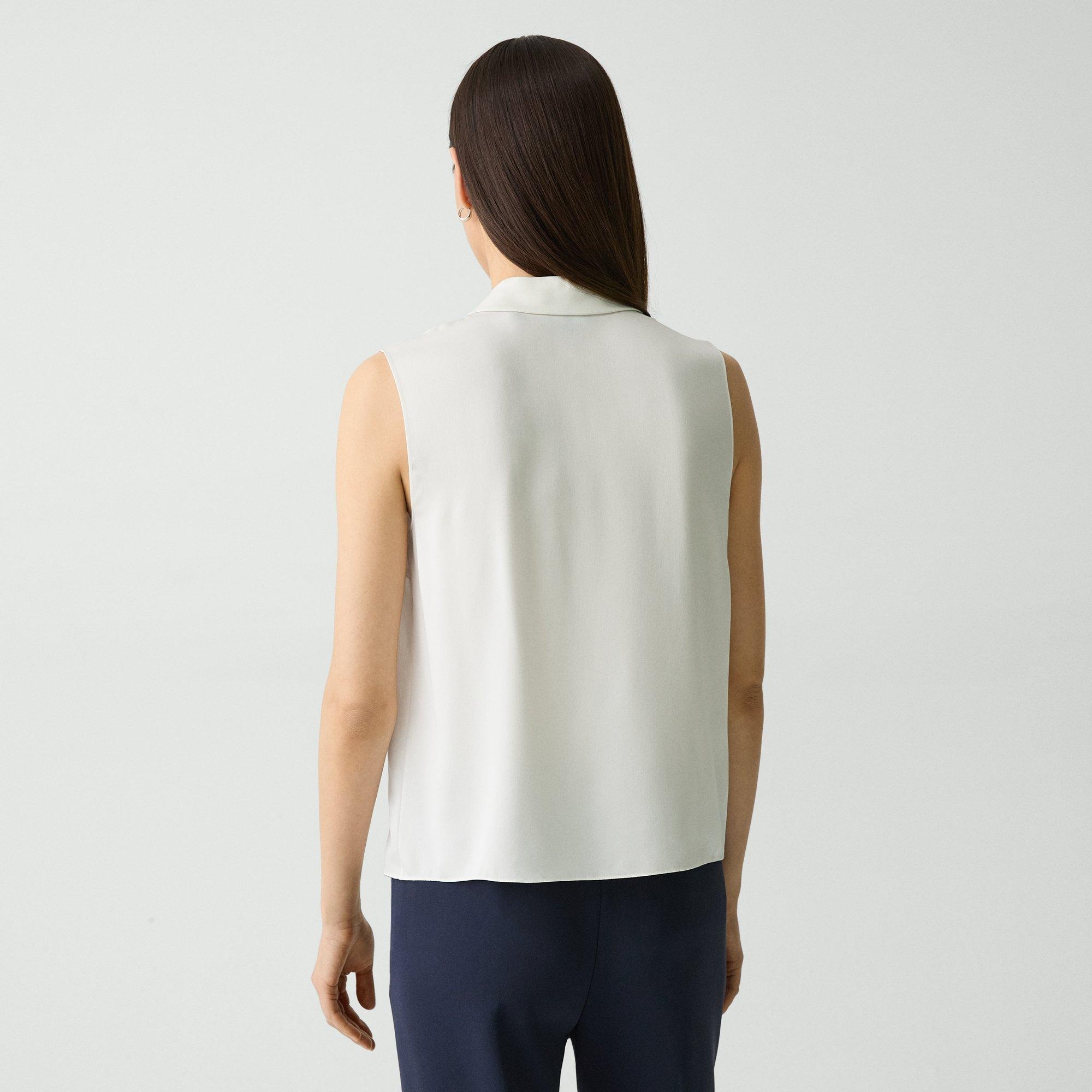 Camp Collar Blouse in Silk Georgette - 4