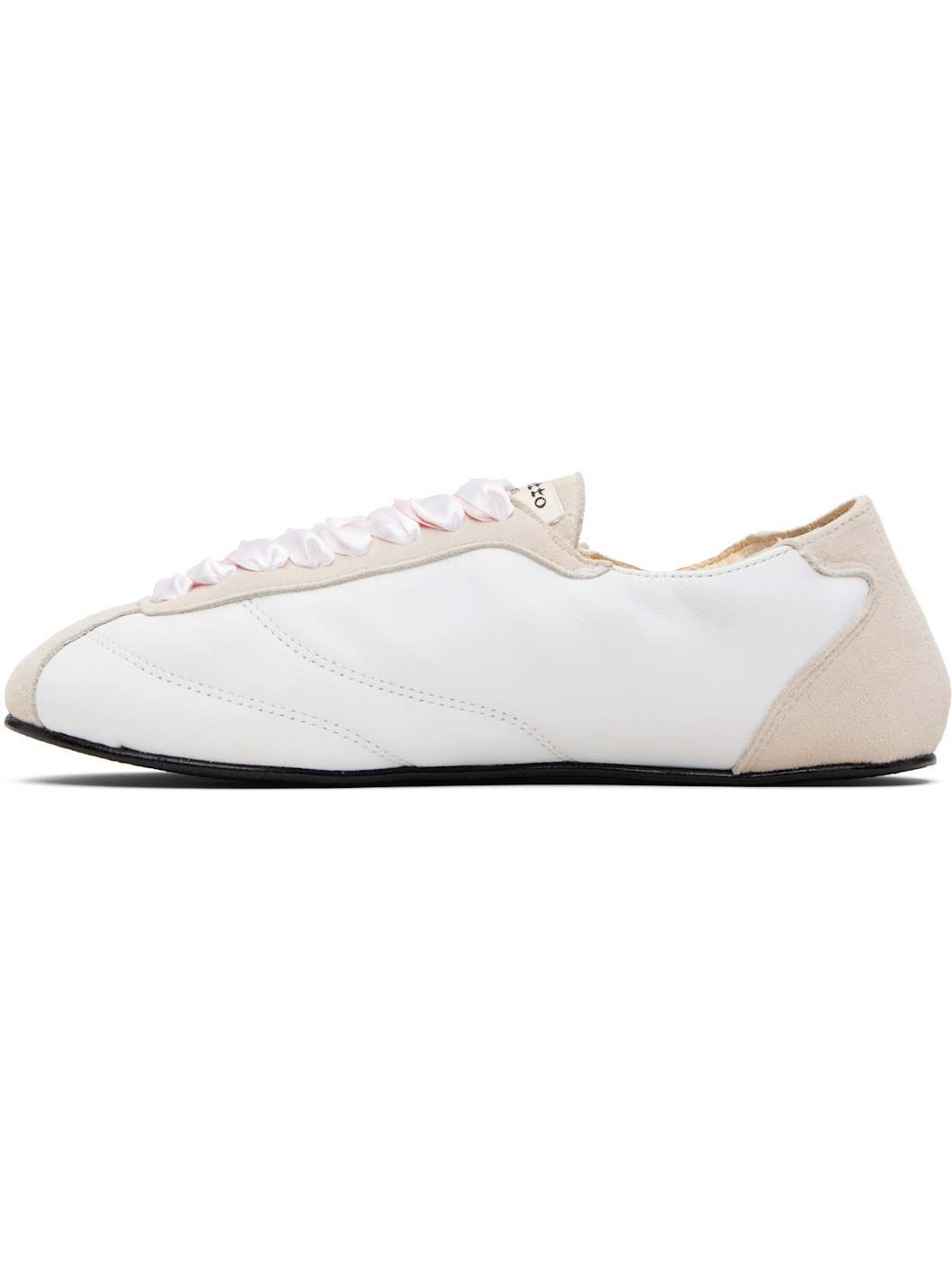White Silk Tennis Sneakers - 3