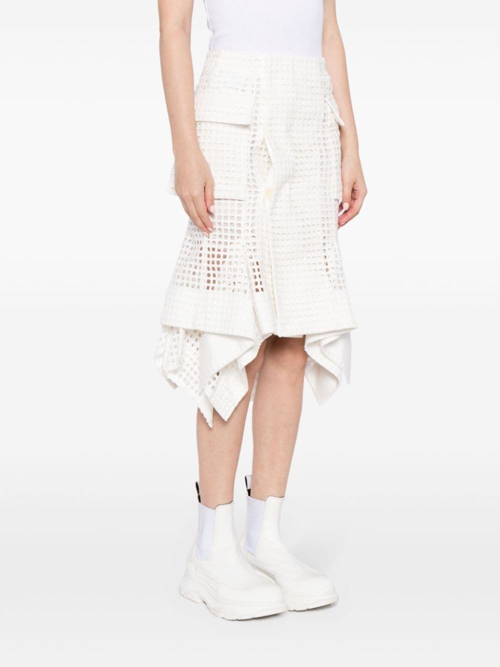 handkerchief cotton midi skirt - 3