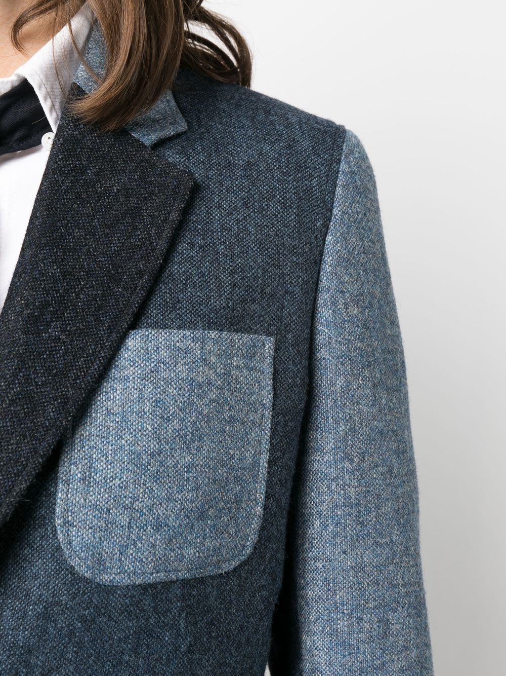 patchwork Donegal tweed blazer - 5