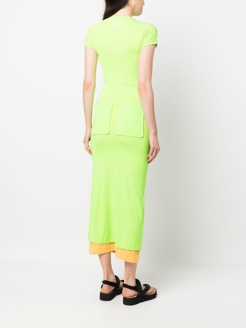 pocket-detail midi dress - 4