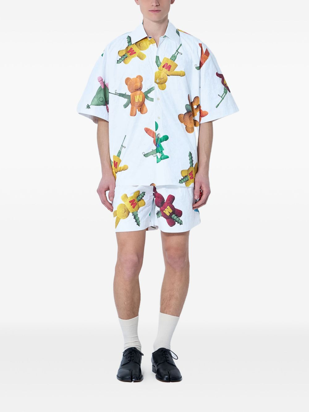 teddy bear-print shorts - 2