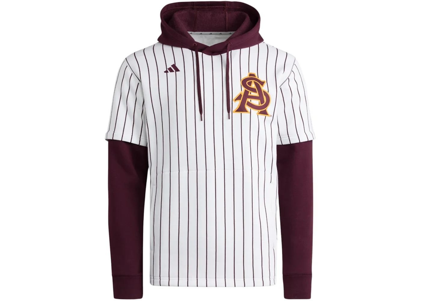 adidas Hooded Jersey Arizona State White Team Maroon - 1
