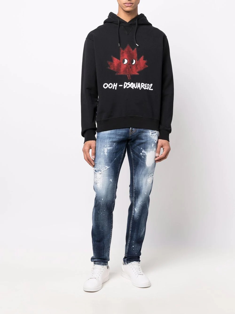 maple leaf logo hoodie - 2