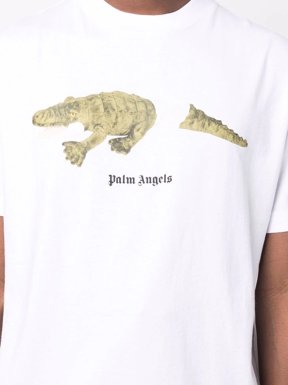 crocodile-print cotton T-shirt - 5