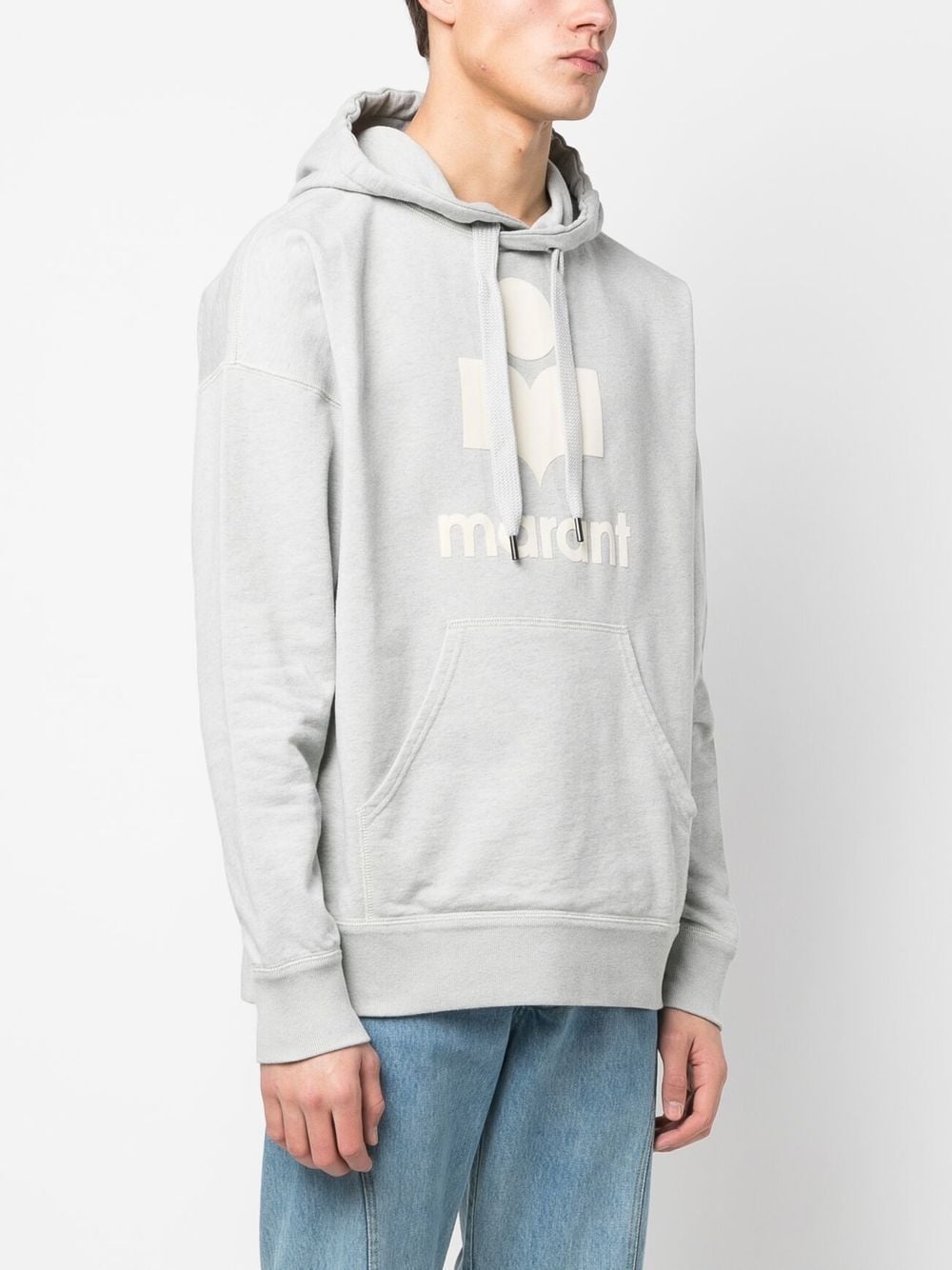 Miley flocked-logo hoodie - 3