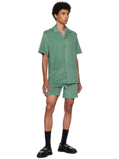 Paul Smith Green Striped Shorts outlook