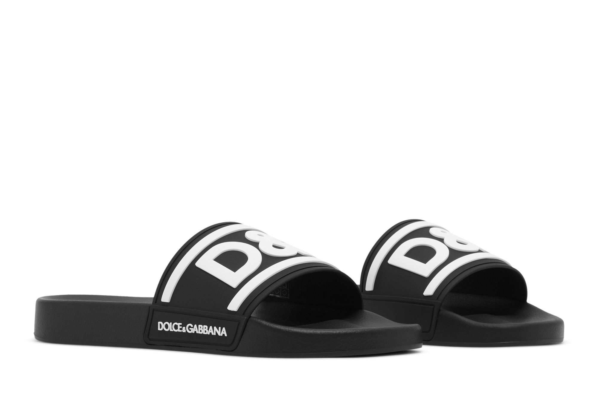 Dolce & Gabbana Slides 'DG Logo - Black White' - 8