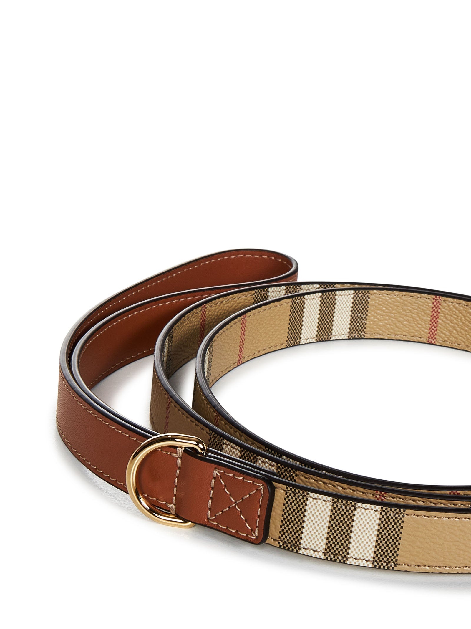 Dog leash S - Burberry - Leather - Briar Brown