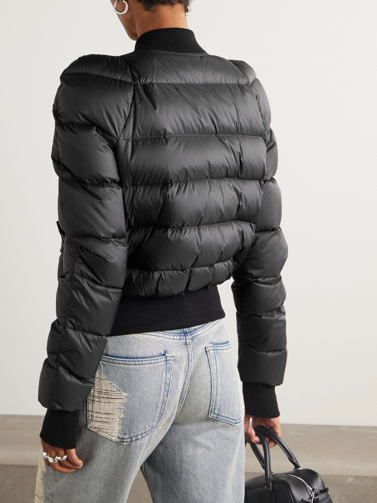 Padded shell bomber jacket Black - 3