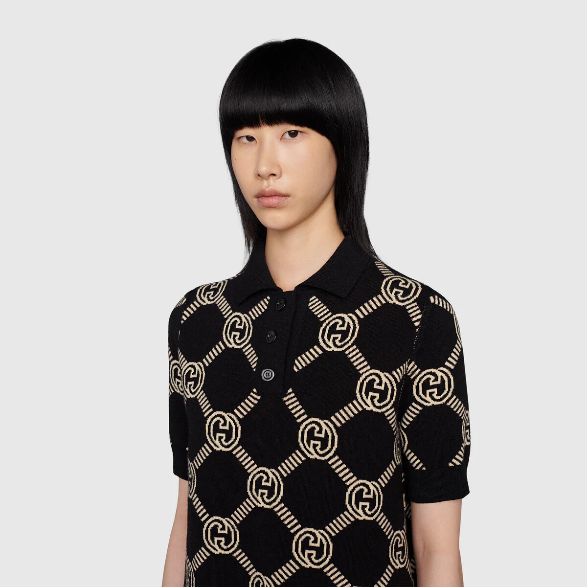 [GUCCI]★Reversible Interlocking G polo dress in multicolour GUCCI Reversible Interlocking G polo dress | gucci | REVERSIBLE