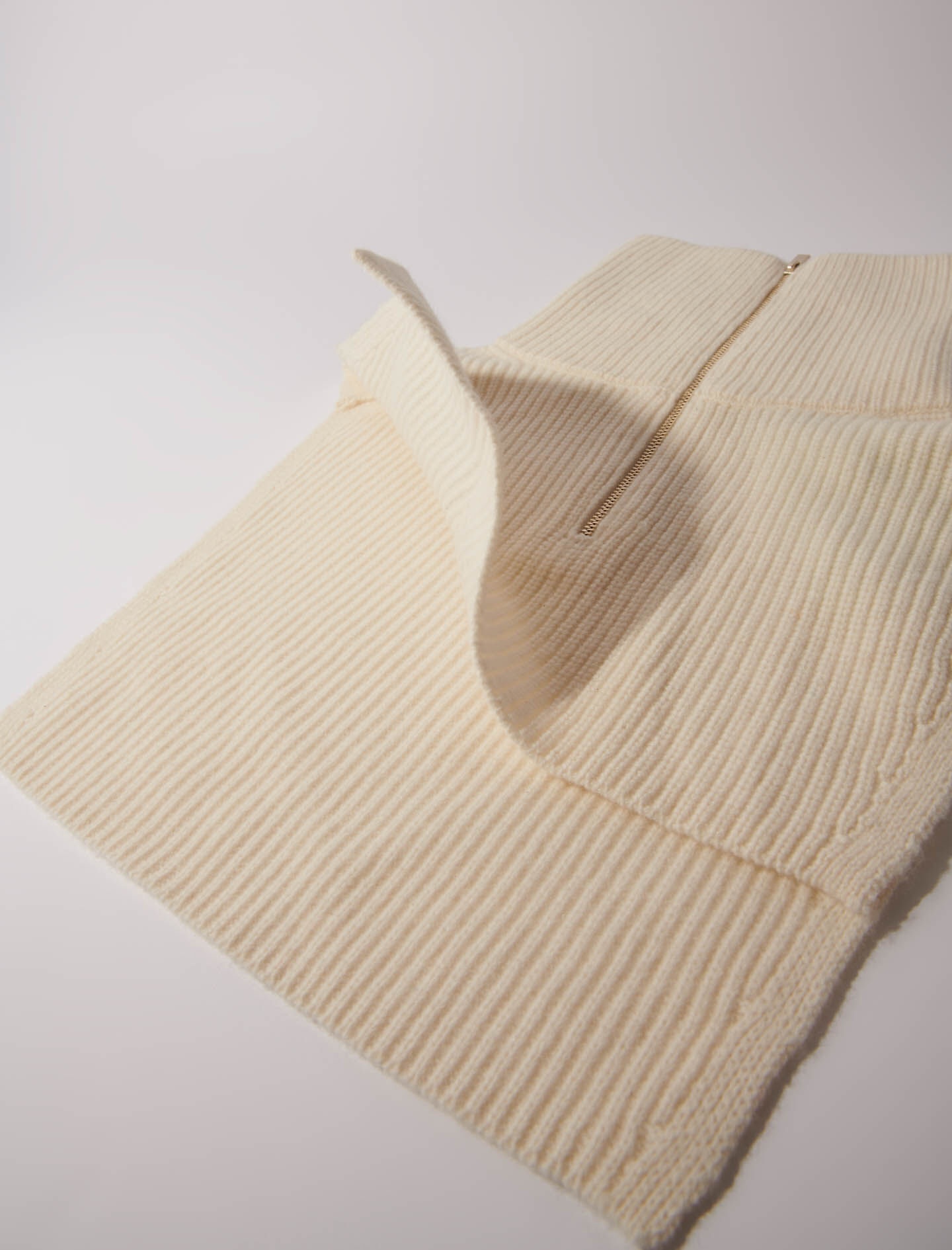 Cashmere/wool zip-up neck warmer - 2