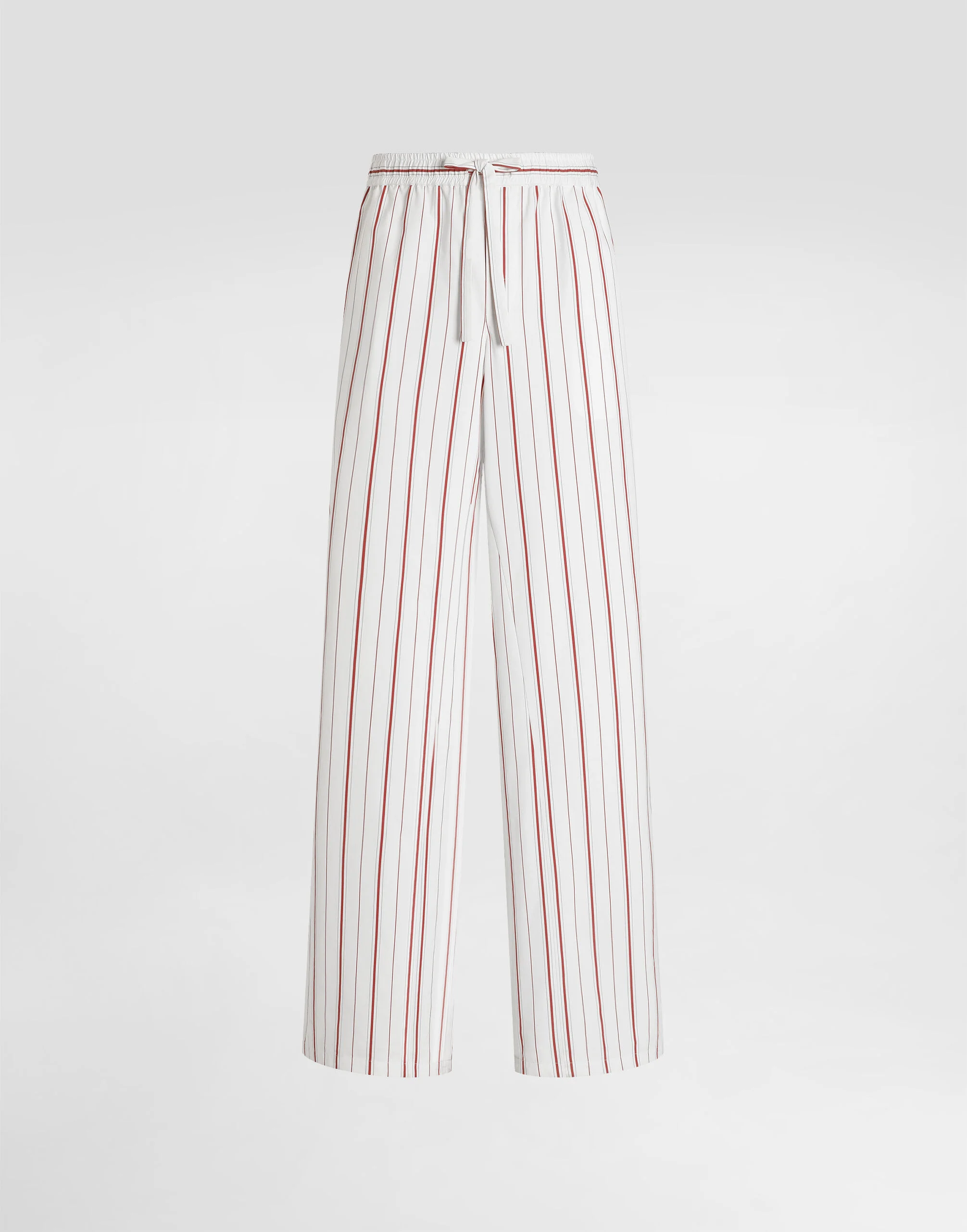 Striped poplin trousers - 1