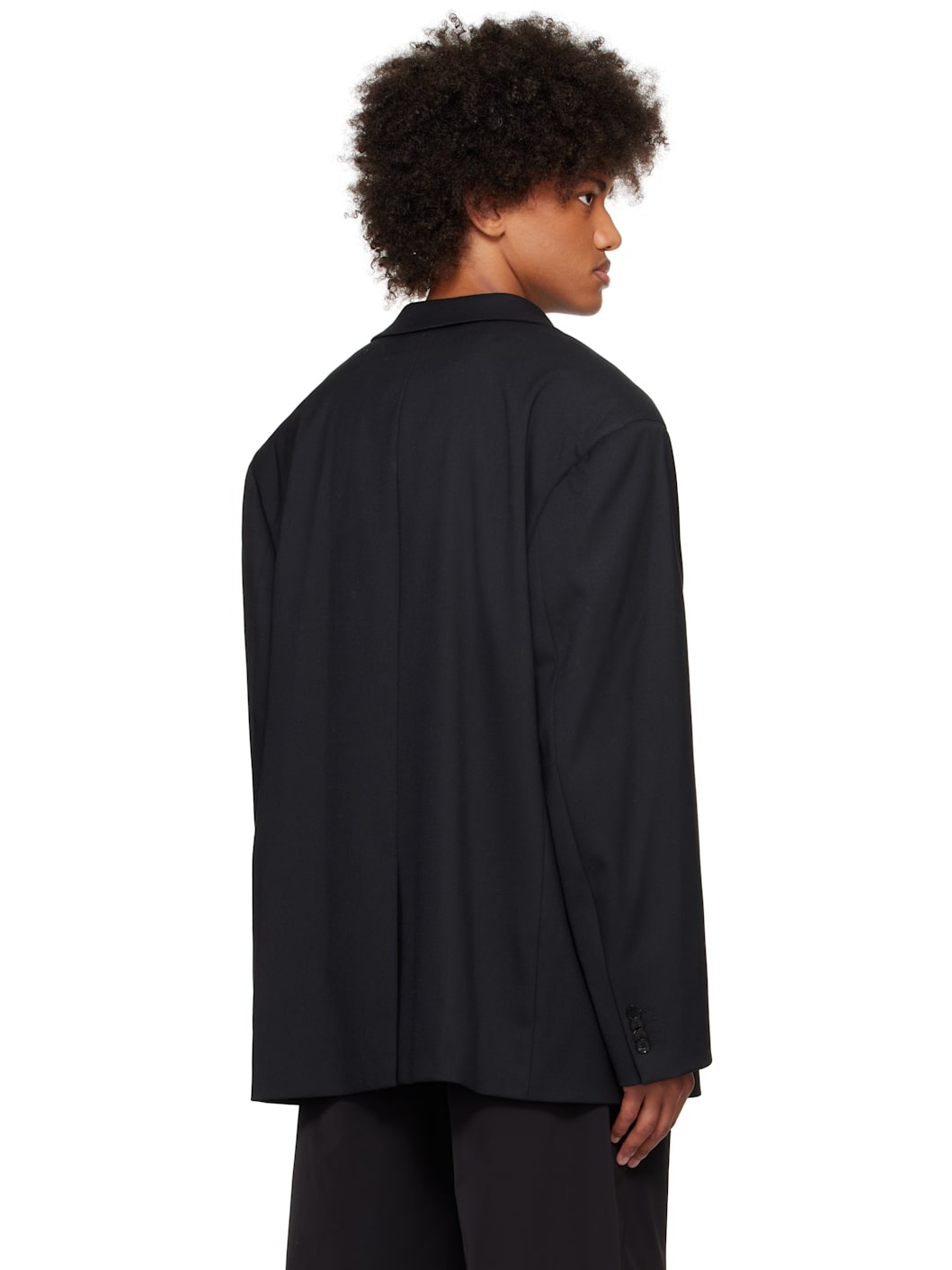 Black Double Breasted Blazer - 3