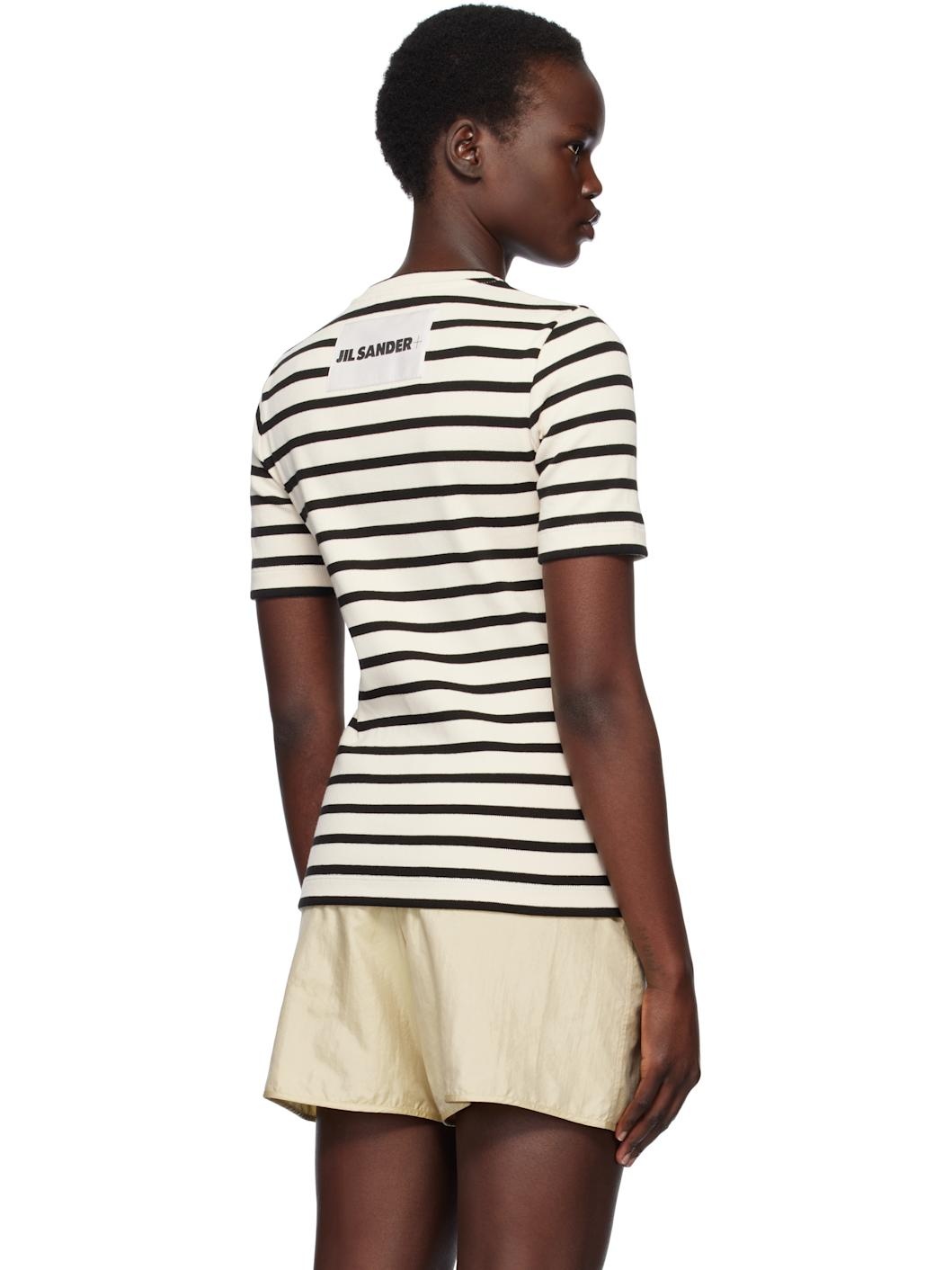 Off-White & Black Crewneck T-shirt - 3