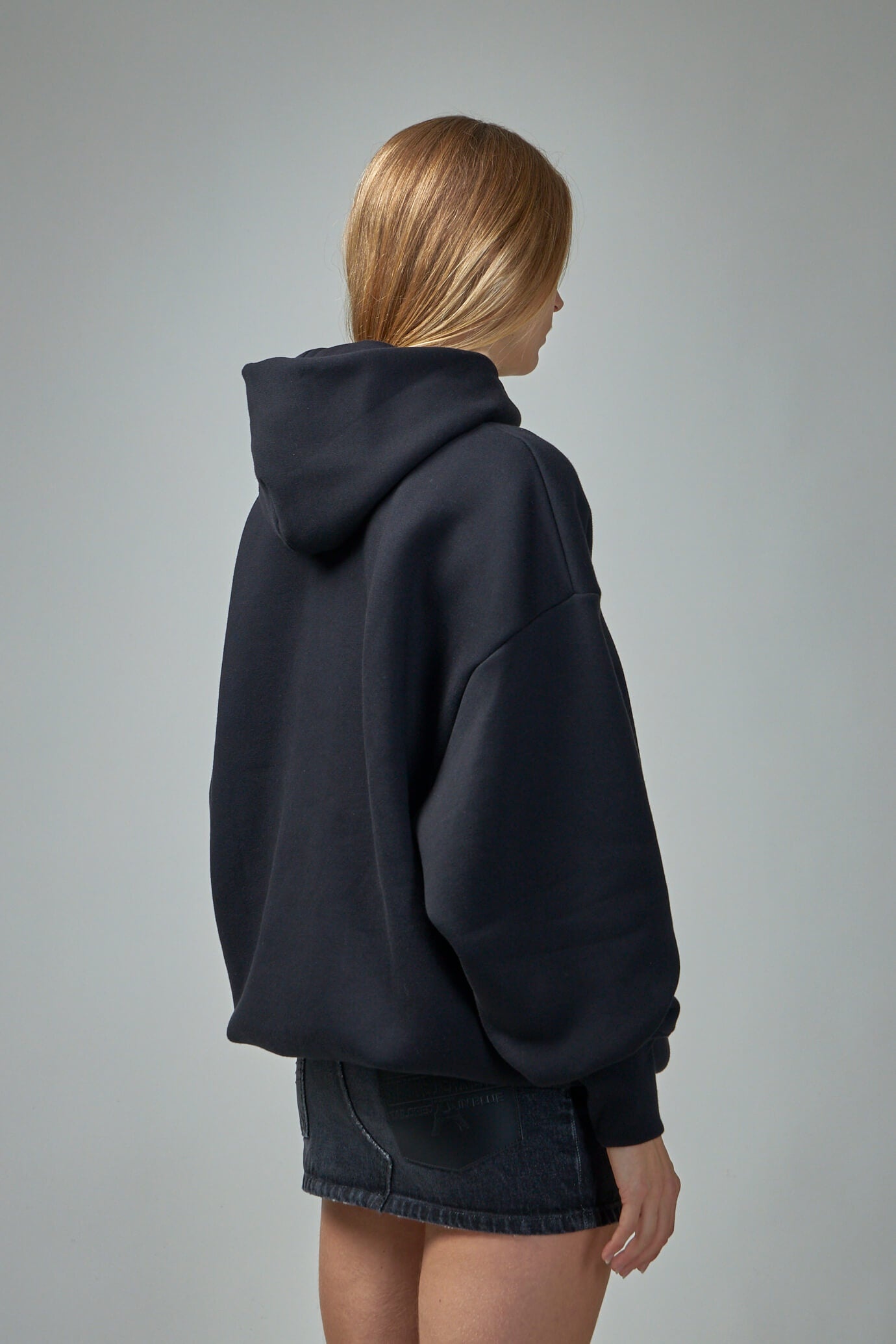 Cotton Oversized Hoodie with  'Lace Label' - 3
