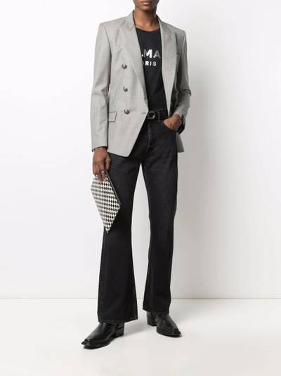 Balmain peak-lapel double-breasted blazer outlook