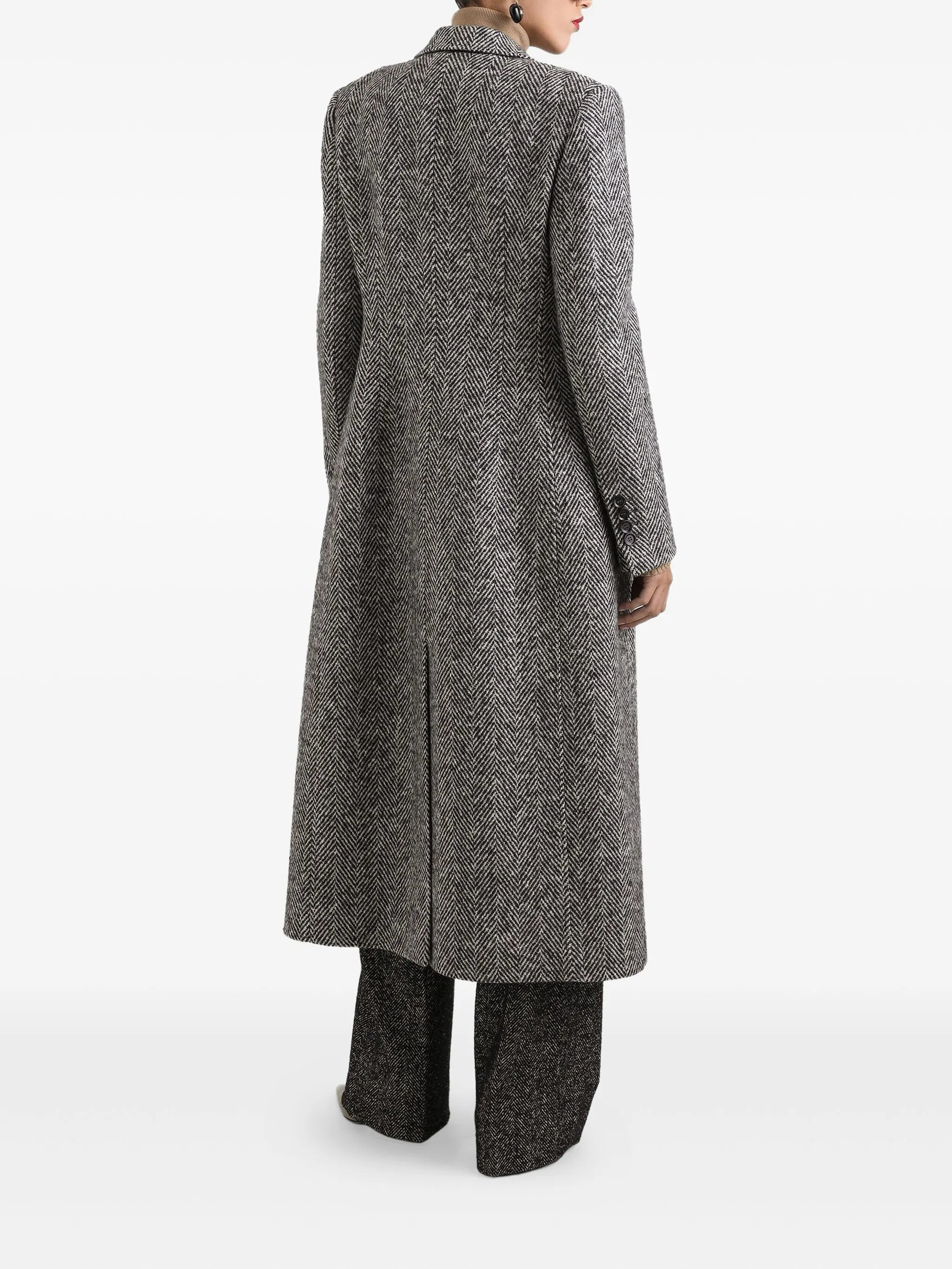 Dolce & Gabbana Herringbone Buttoned Coat - 2