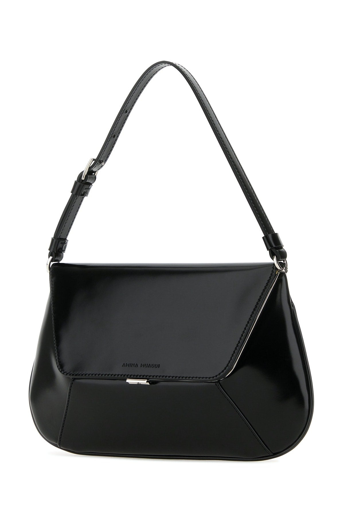 Amina Muaddi Women Ami Spazzolato Black  Silver Hardwa - 2