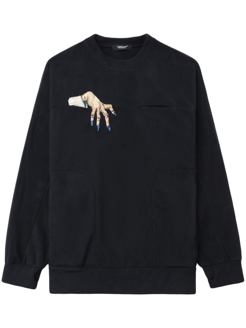 embroidered-motif crew-neck sweatshirt - 1